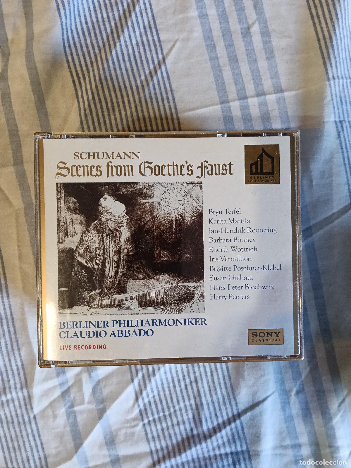 CDs de M&uacute;sica: CD SCHUMANN SCENES FROM GOETHE'S FAUST CLAUDIO ABBADO