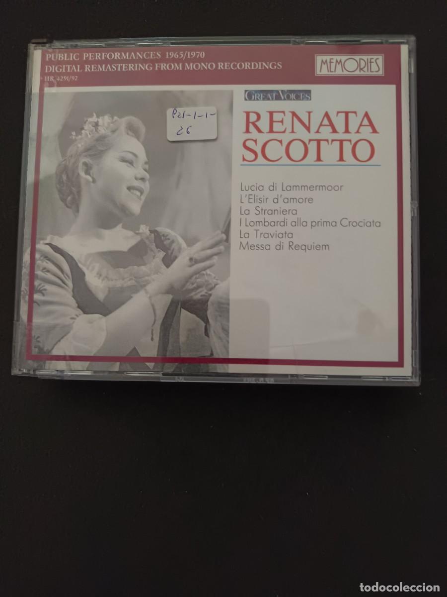 CDs de M&uacute;sica: CAJA 2 CD. RENATA SCOTTO. GREAT VOICES. MEMORIES