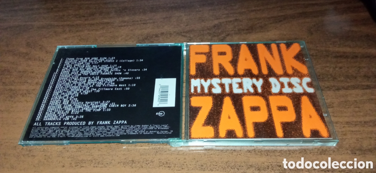 CDs de M&uacute;sica: Frank Zappa &lrm;&ndash; Mystery Disc (1998)