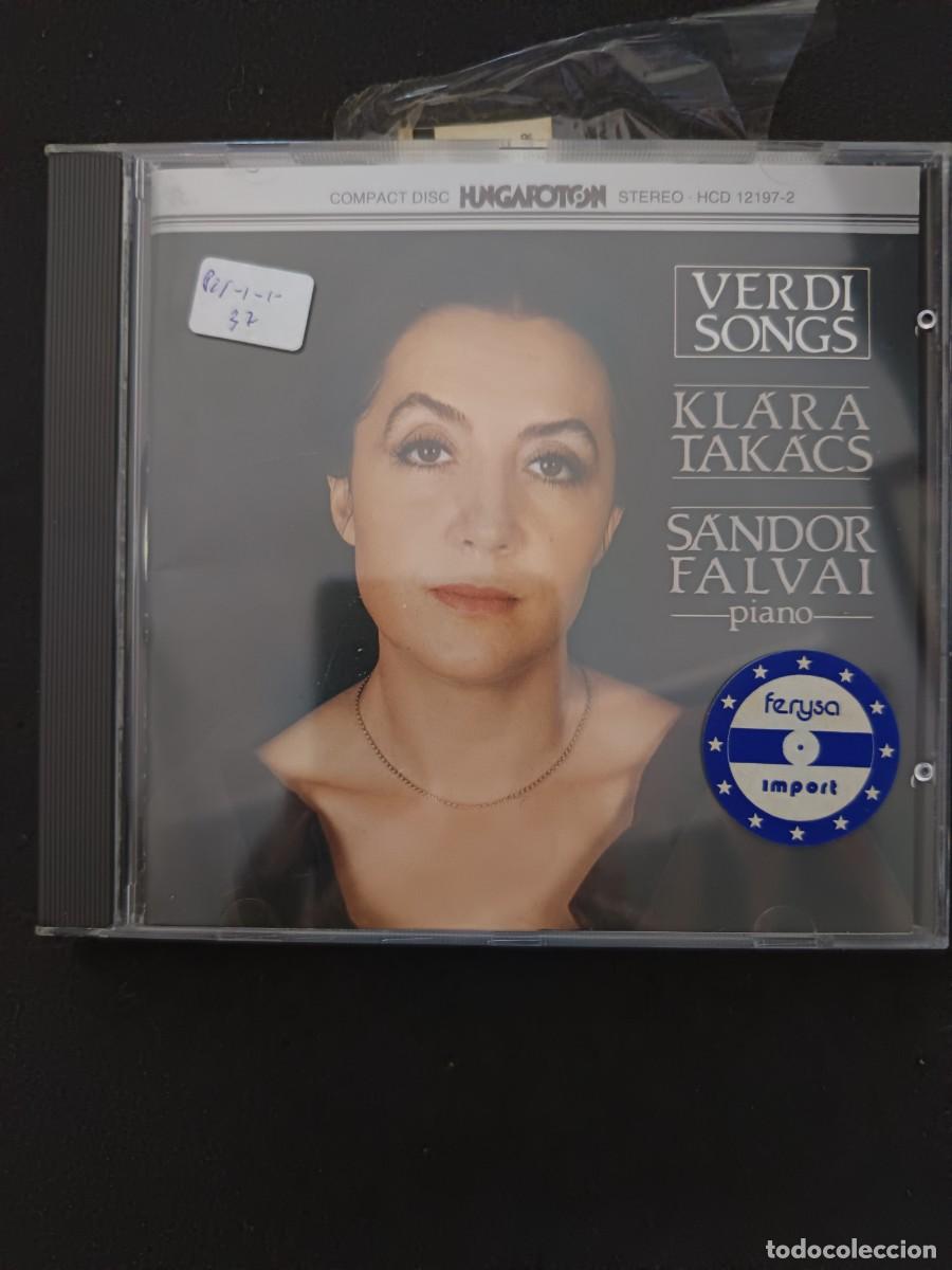 CDs de M&uacute;sica: VERDI SONGS. KL&Aacute;RA TAK&Aacute;CS. PIANO: S&Aacute;NDOR FALVAI. (HUNGAROTON)