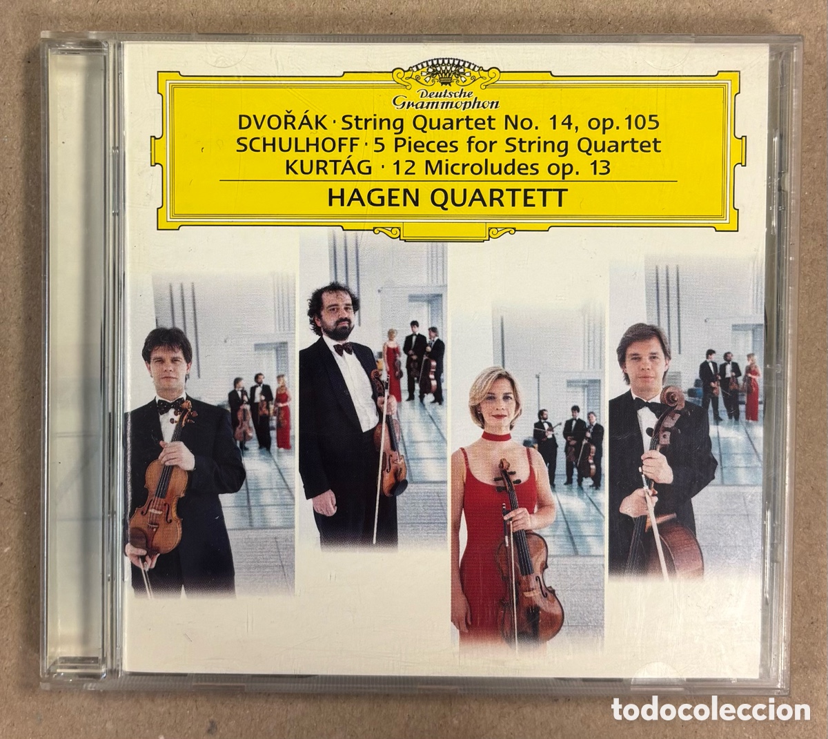 CDs de M&uacute;sica: CD. DVORAK - SCHULHOFF - KURTAG: STRING QUARTETS. HAGEN QUARTETT. DEUTSCHE GRAMMOPHON 2001.