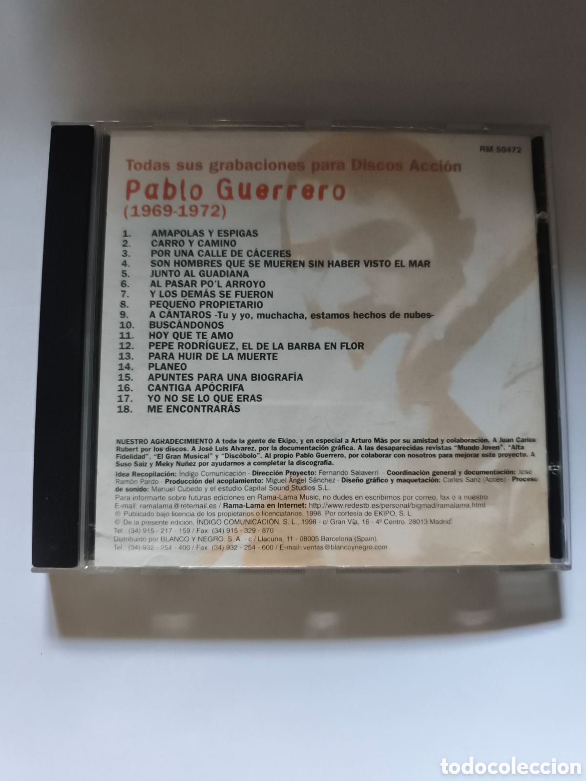 CDs de M&uacute;sica: PABLO GUERRERO. TODAS SUS GRABACIONES PARA DISCOS ACCION