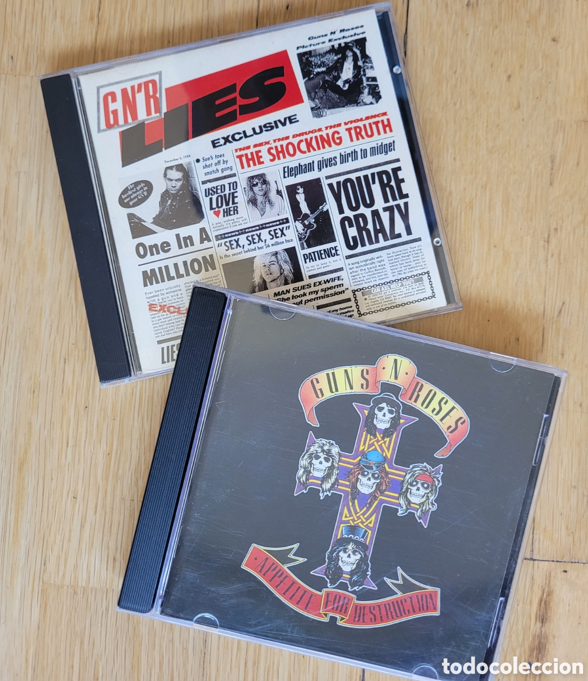 CDs de M&uacute;sica: Lote Guns N' Roses: GNR Lies y Appetite for destruction.