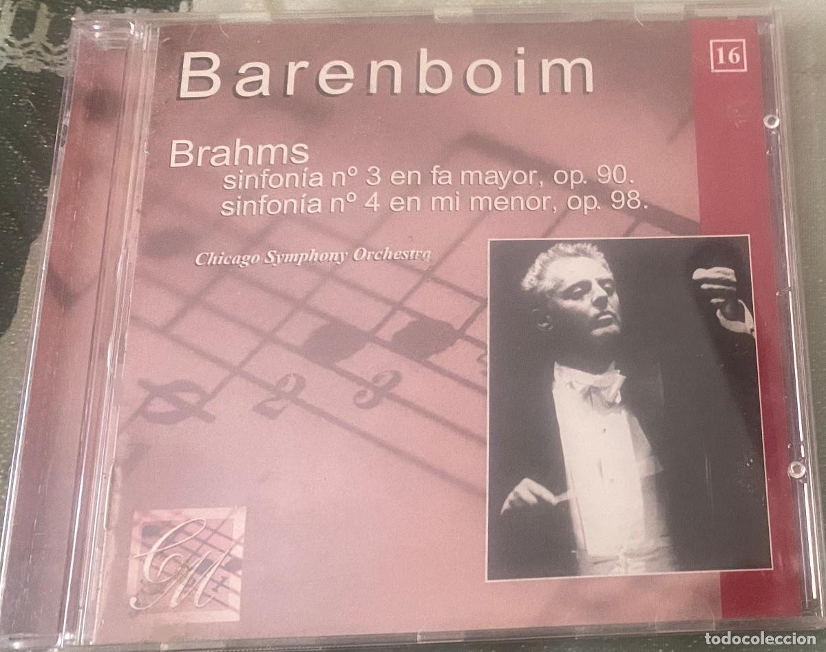 CDs de M&uacute;sica: 'Barenboim - Brahms - Sinfon&iacute;as n&ordm; 3 y 4 - La Mejor M&uacute;sica del Mundo Vol 16'. Warner Music. 2003.