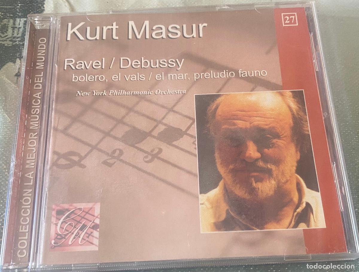 Music CDs: 'Kurt Masur - Ravel / Debussy - La Mejor M&uacute;sica del Mundo Vol 27'. Warner Music. 2003. Buen estado.