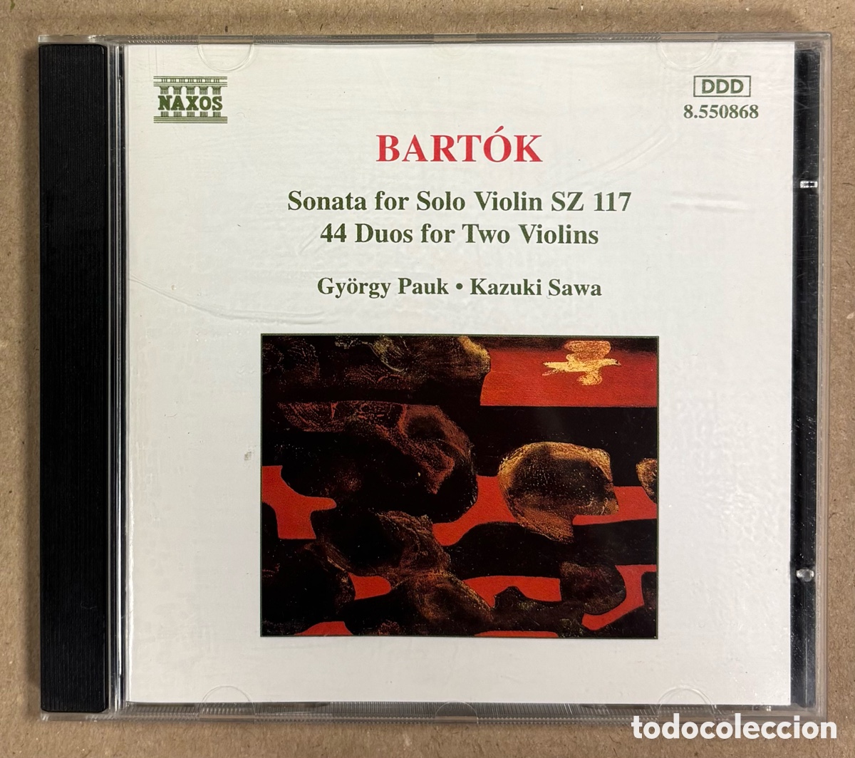 CDs de M&uacute;sica: CD. BART&Oacute;K: SONATA FOR SOLO VIOLIN. DUOS. GYORGY PAUK & KAZUKI SAWA.