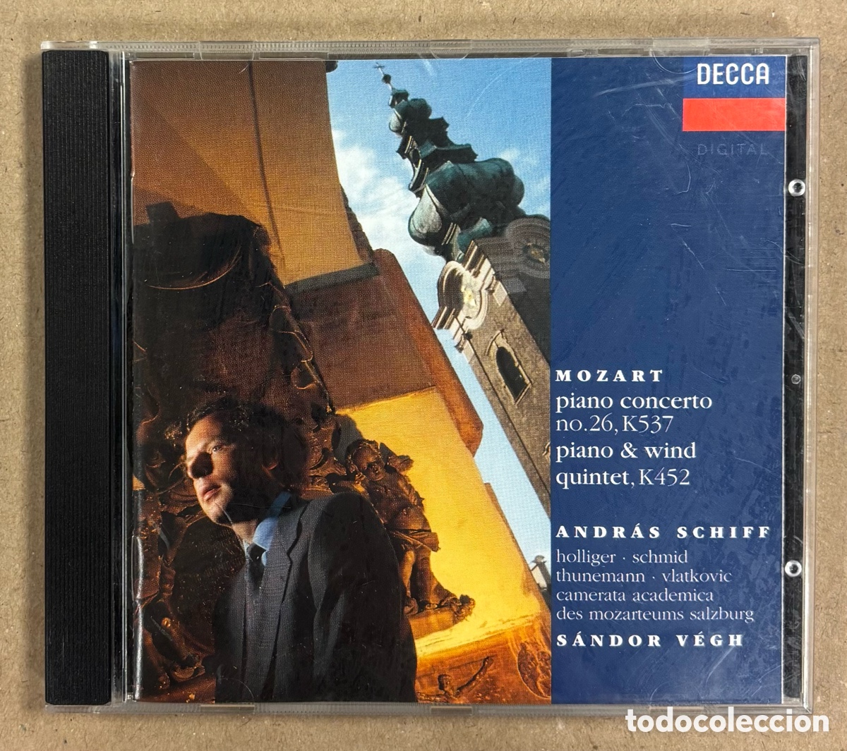CDs de M&uacute;sica: CD. MOZART: PIANO CONCERTO K537 - QUINTET K452. SCHIFF / CAMS / VEGH. DECCA RECORDS 1995.