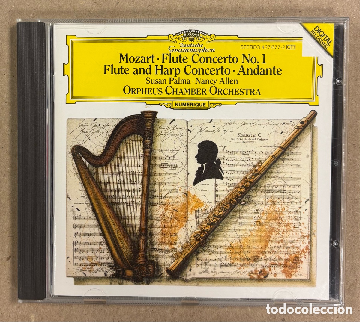 CDs de M&uacute;sica: CD. MOZART: FLUTE CONCERTO N&deg; 1 - FLUTE AND HARP CONCERTO - ANDANTE. SUSAN PALMA / NANCY ALLEN.