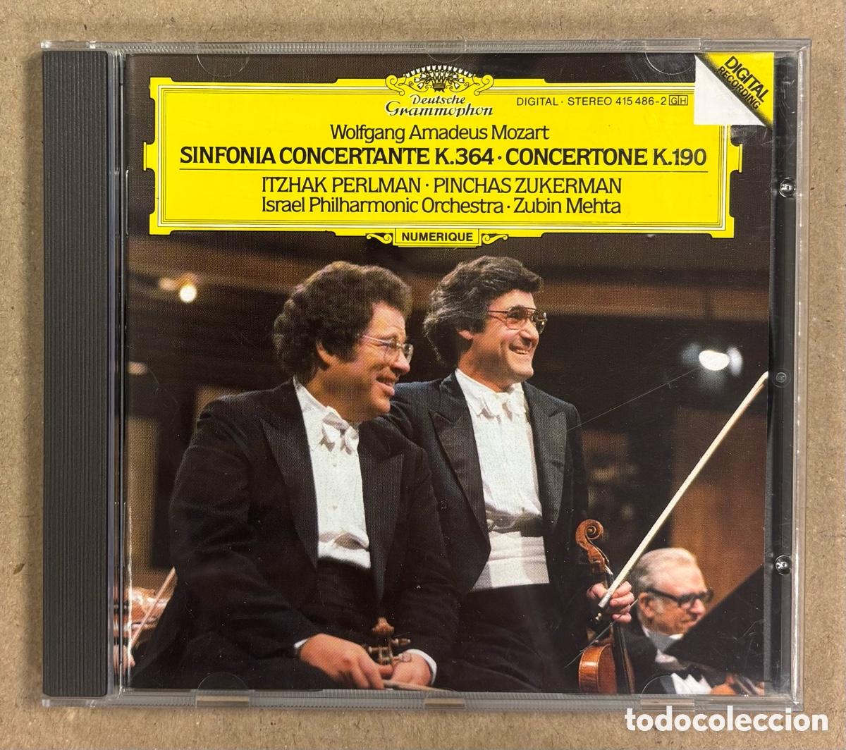 CDs de M&uacute;sica: CD. MOZART: SINFONIA CONCERTANTE - CONCERTONE. PERLMAN / ZUKERMAN / MEHTA.