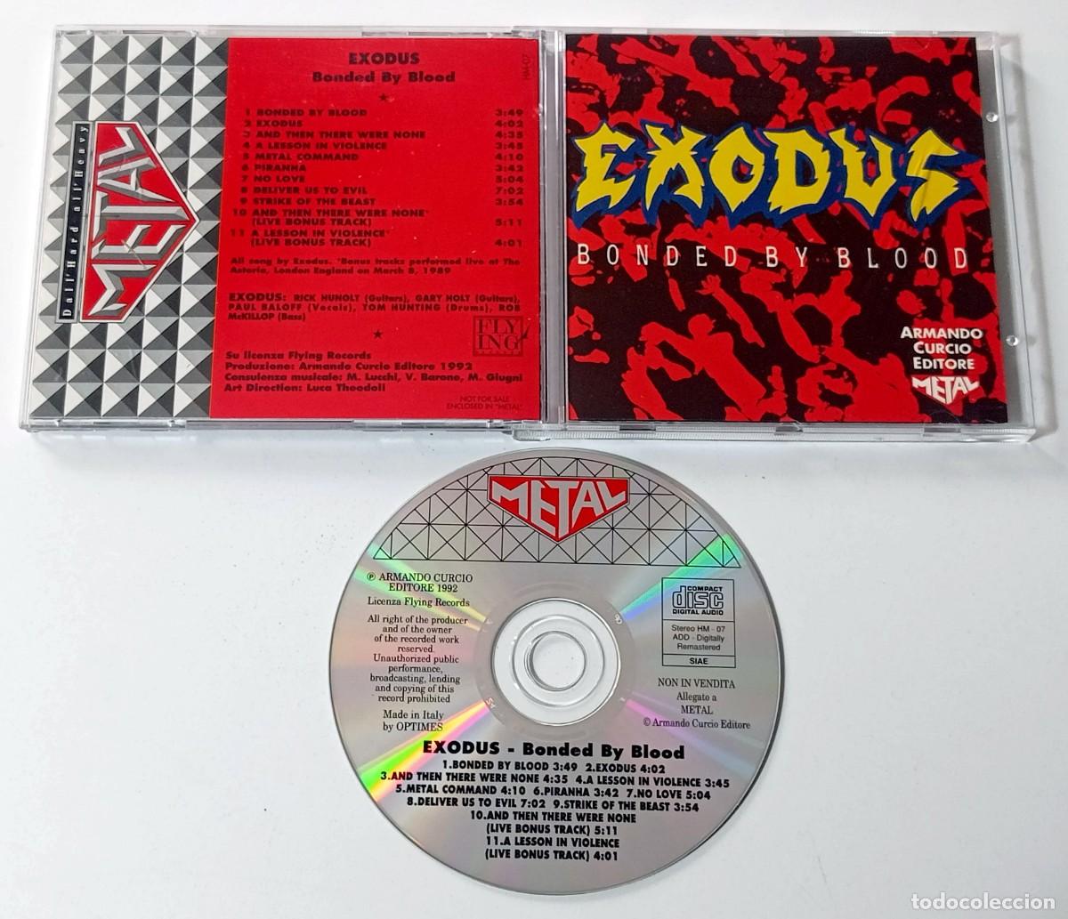 CDs de m&uacute;sica: CD EXODUS - BONDED BY BLOOD - Foto 2