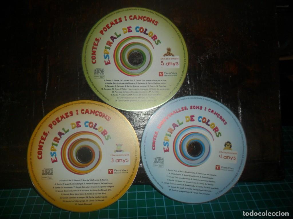 CDs de M&uacute;sica: 141- Lote 3 CDs &rdquo;Espiral de Colors&rdquo; - Vicens Vives (3, 4 i 5 anys) - Estat Excel&middot;lent