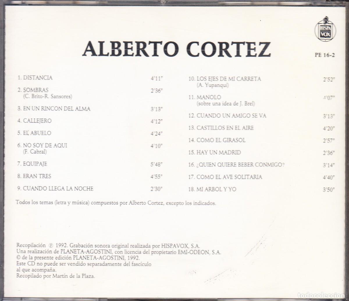 CDs de m&uacute;sica: ALBERTO CORTEZ. EXITOS. CD. - Foto 2
