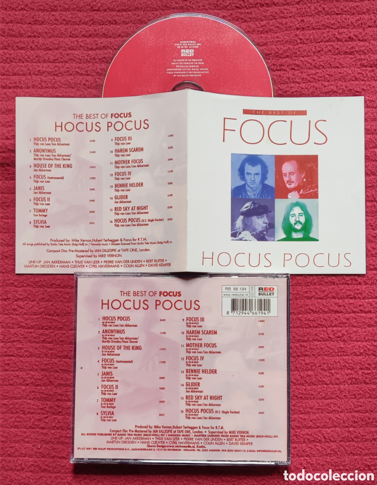 CDs de M&uacute;sica: FOCUS: Hocus Pocus. The Best Of. Cd Recopilatorio con sus mejores canciones. 2001 RED BULLET Records
