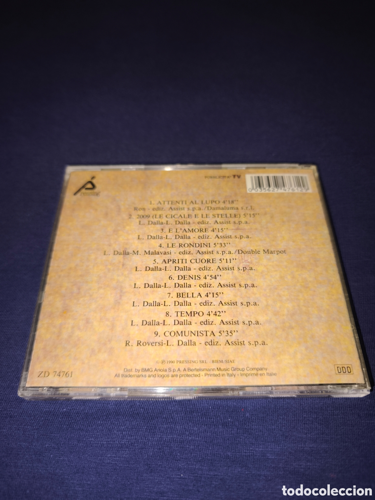 CDs de m&uacute;sica: Lucio Dalla Cambio CD Mel&ograve;dica - Foto 2