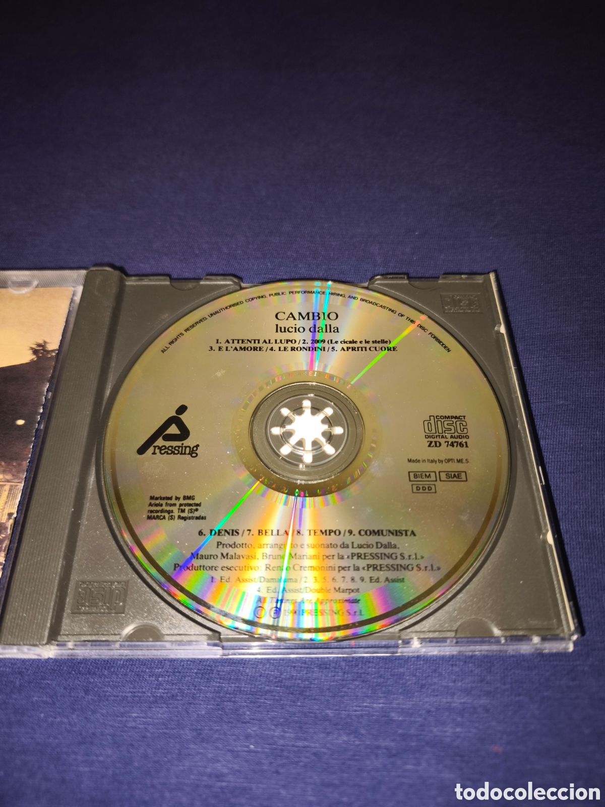 CDs de m&uacute;sica: Lucio Dalla Cambio CD Mel&ograve;dica - Foto 3