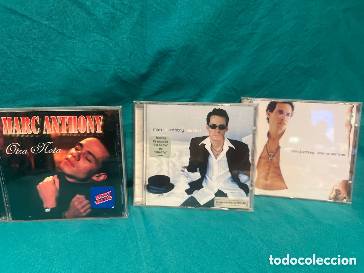 CDs de M&uacute;sica: 3 CD&rsquo;S MARC ANTHONY OTRA NOTA, MENTED Y AMAR SIN MENTIRAS