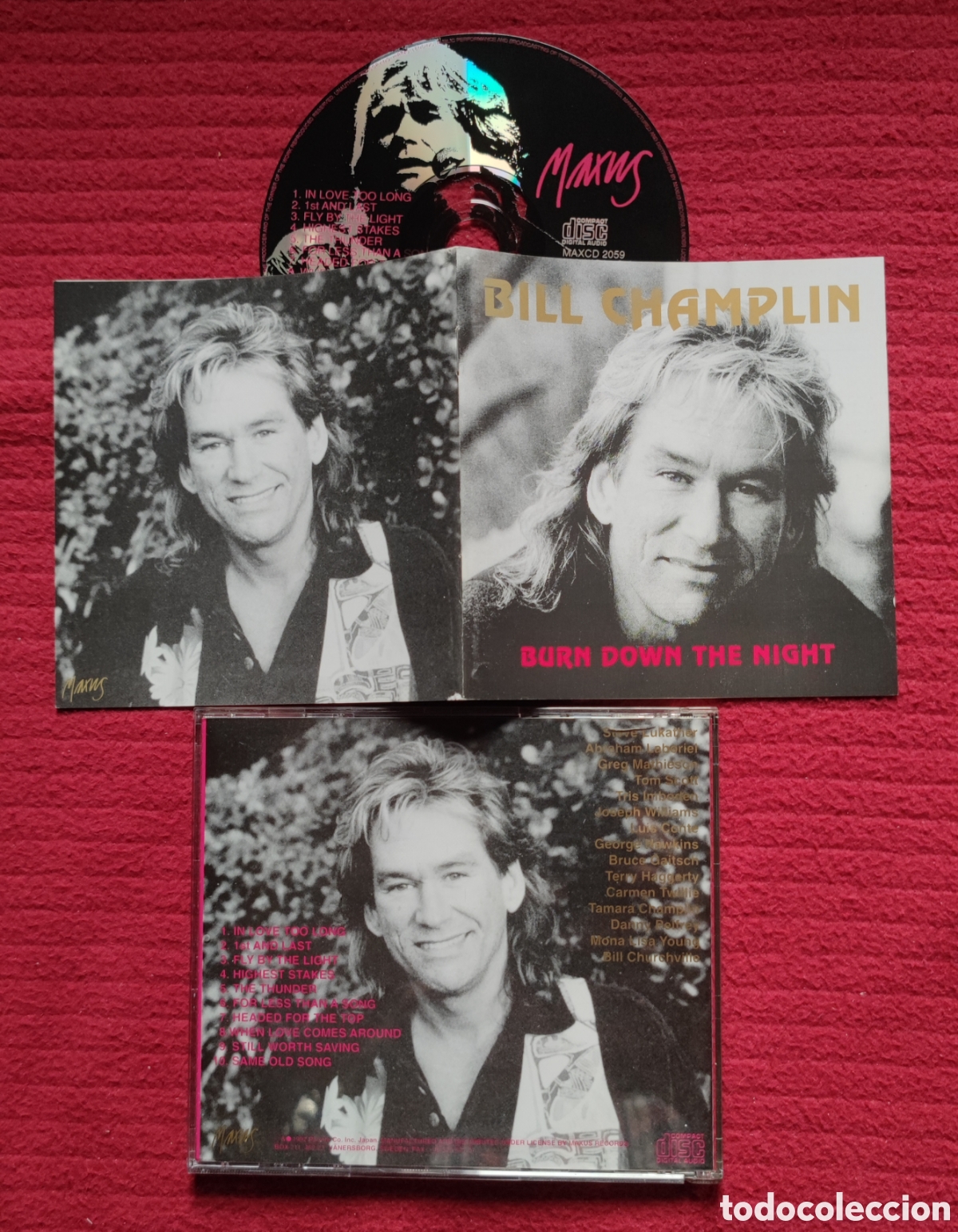 CDs de M&uacute;sica: BILL CHAMPLIN: Burn Down The Night. Cd Aor West Coast, Edici&oacute;n Original 1992 Maxus.Vocals of Chicago
