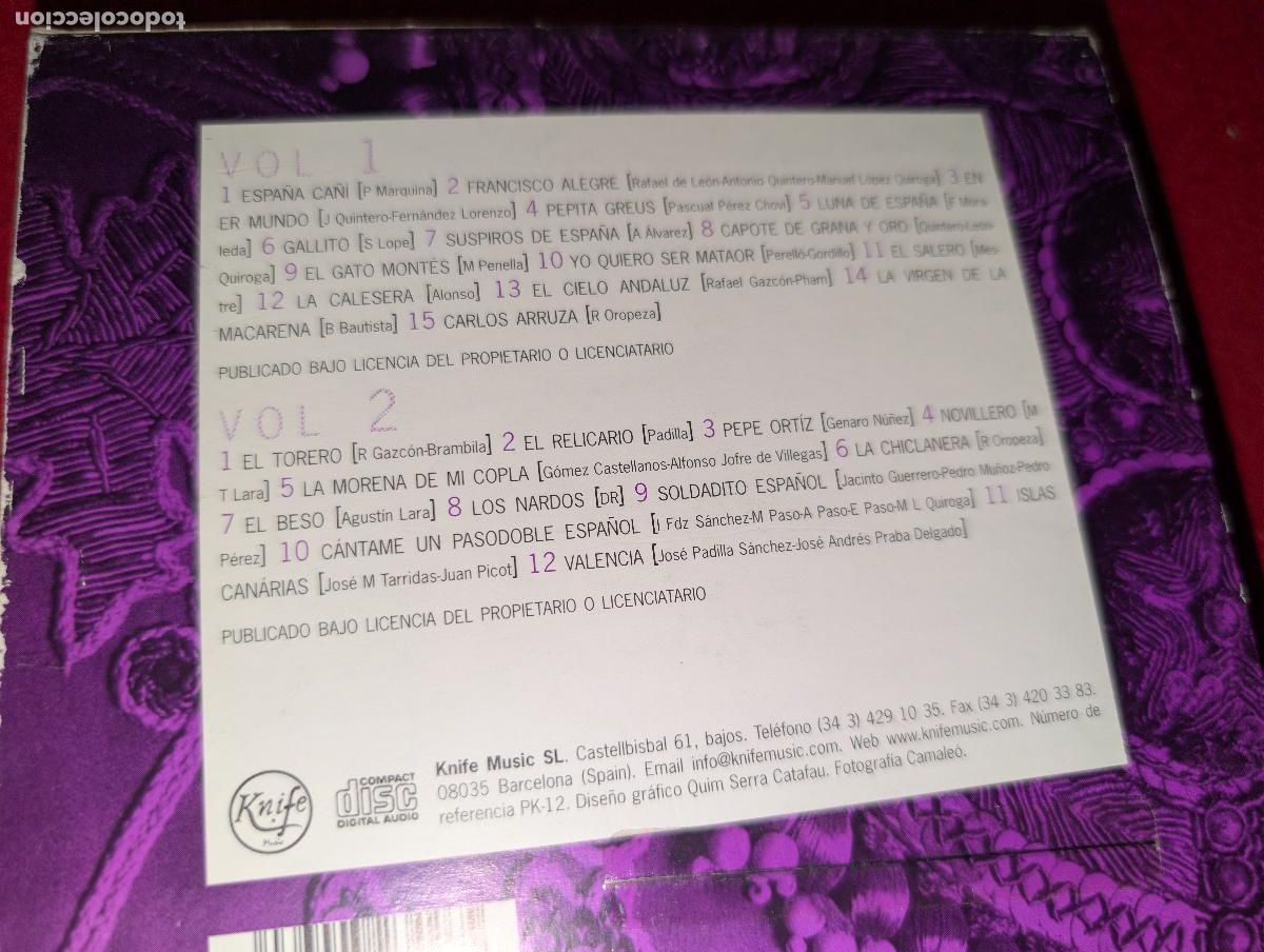 CDs de m&uacute;sica: THE UNIVERSAL COLLECTION Pasodoble 2CD 2000 Knife - Foto 2