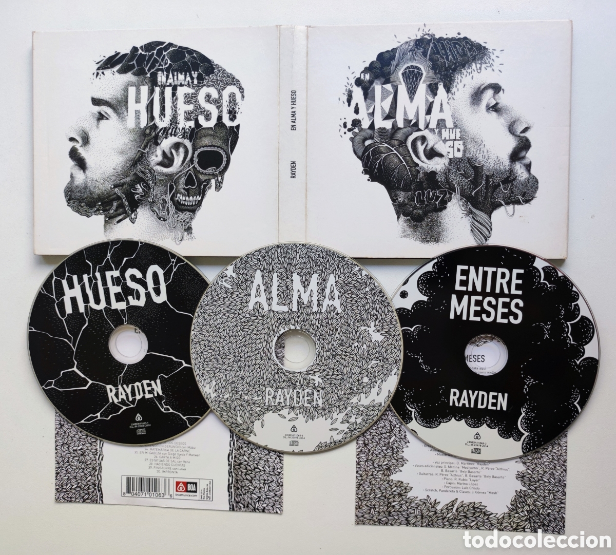 CDs de M&uacute;sica: DIGIPACK 3 CD - RAYDEN / EN ALMA Y HUESO + ENTREMESES - 2014 BOA MUSICA