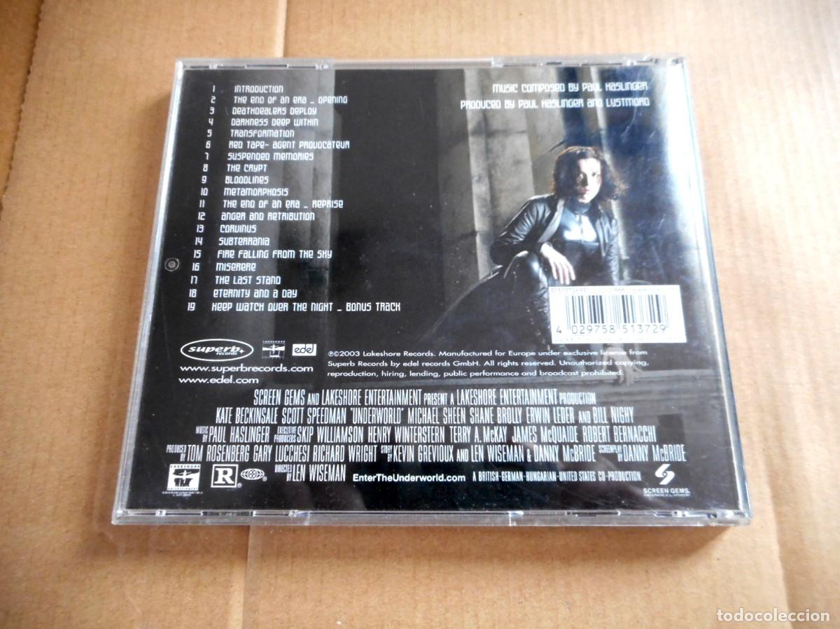 CDs de m&uacute;sica: CD BSO UNDERWORLD (LAKESHORE RECORDS - 2003) PAUL HASLINGER - Foto 3