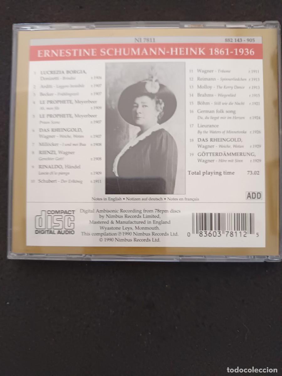 CDs de m&uacute;sica: SCHUMANN-HEINK (PRIMA VOCE. NIMBUS RECORDS) - Foto 2