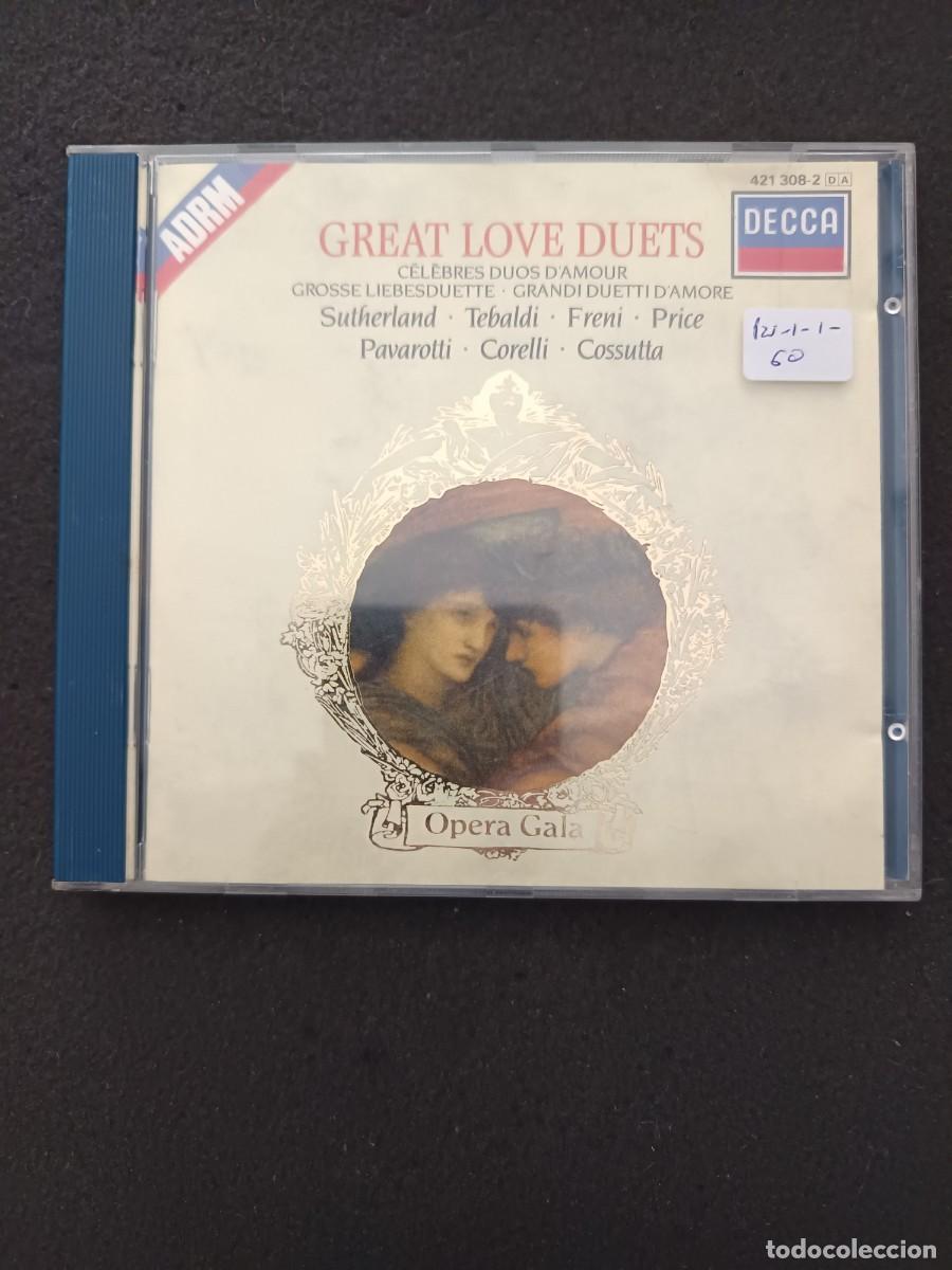 CDs de M&uacute;sica: GREAT LOVE DUETS. SUTHERLAND, TEBALDI, FRENI, PRICE, PAVAROTTI, CORELLI, COSSUTTA