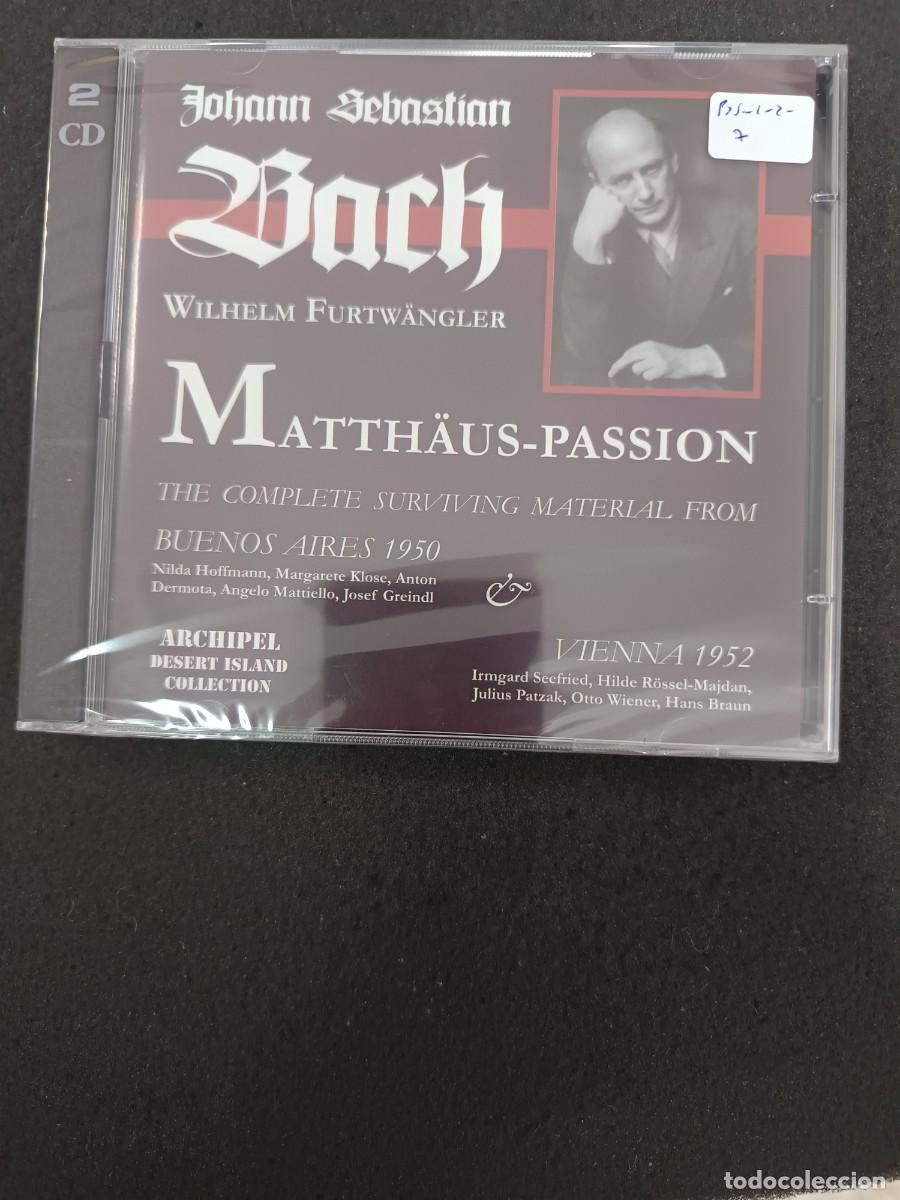 CDs de M&uacute;sica: 2 CD. JOHANN SEBASTIAN BACH. WILHELM FURTW&Auml;NGLER. MATTH&Auml;US-PASSION