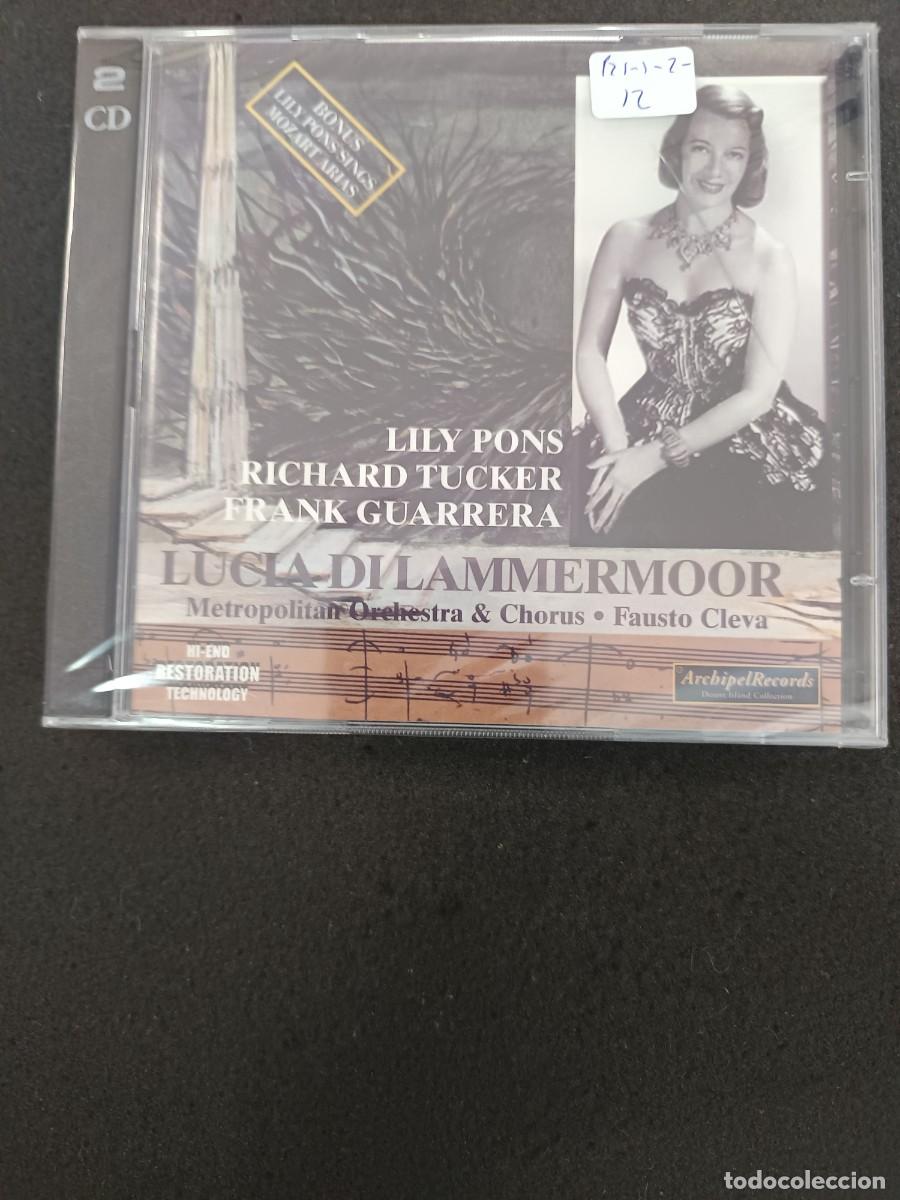 CDs de M&uacute;sica: 2 CD. LUCIA DI LAMMERMOOR. METROPOLITAN ORCHESTRA, DIR: FAUSTO CLEVA. LILY PONS, RICHARD TUCKER