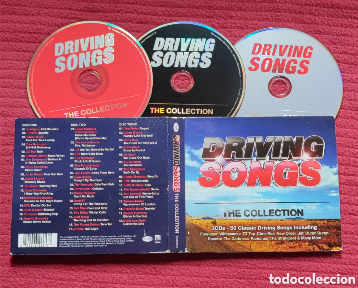 CDs de M&uacute;sica: DRIVING SONGS: The Collection. 3Cd's. 50 Classic Songs. Foreigner, Whitesnake, ZZ Top, Duran Duran..