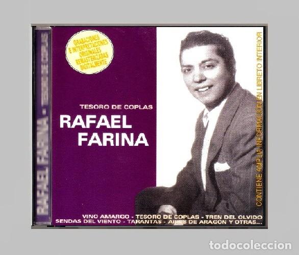 CDs de M&uacute;sica: �G154 - RAFAEL FARINA. TESORO DE COPLAS. CANCIONES INTERPRETACIONES ORIGINALES REMASTERIZADAS. CD.