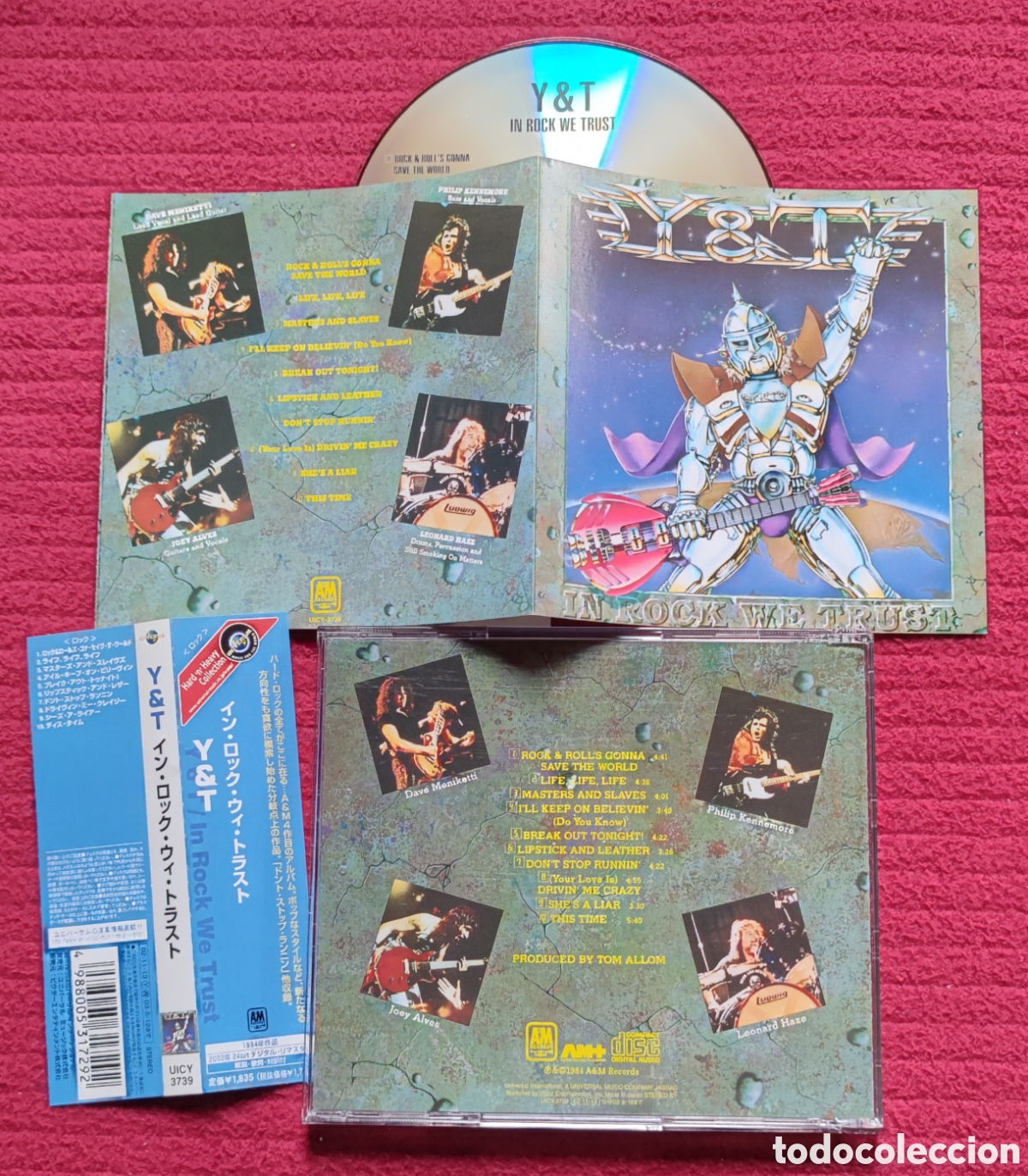 CDs de M&uacute;sica: Y&T: In Rock We Trust. Cd 1984 A&M Records. Made in Japan con Obi. Muy raro.