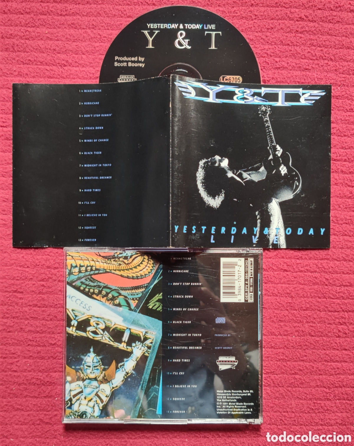 CDs de M&uacute;sica: Y&T: Yesterday & Today, Live. Cd Recorded Live At San Jos&eacute; Cabaret, December 29,31, 1990. Muy raro.