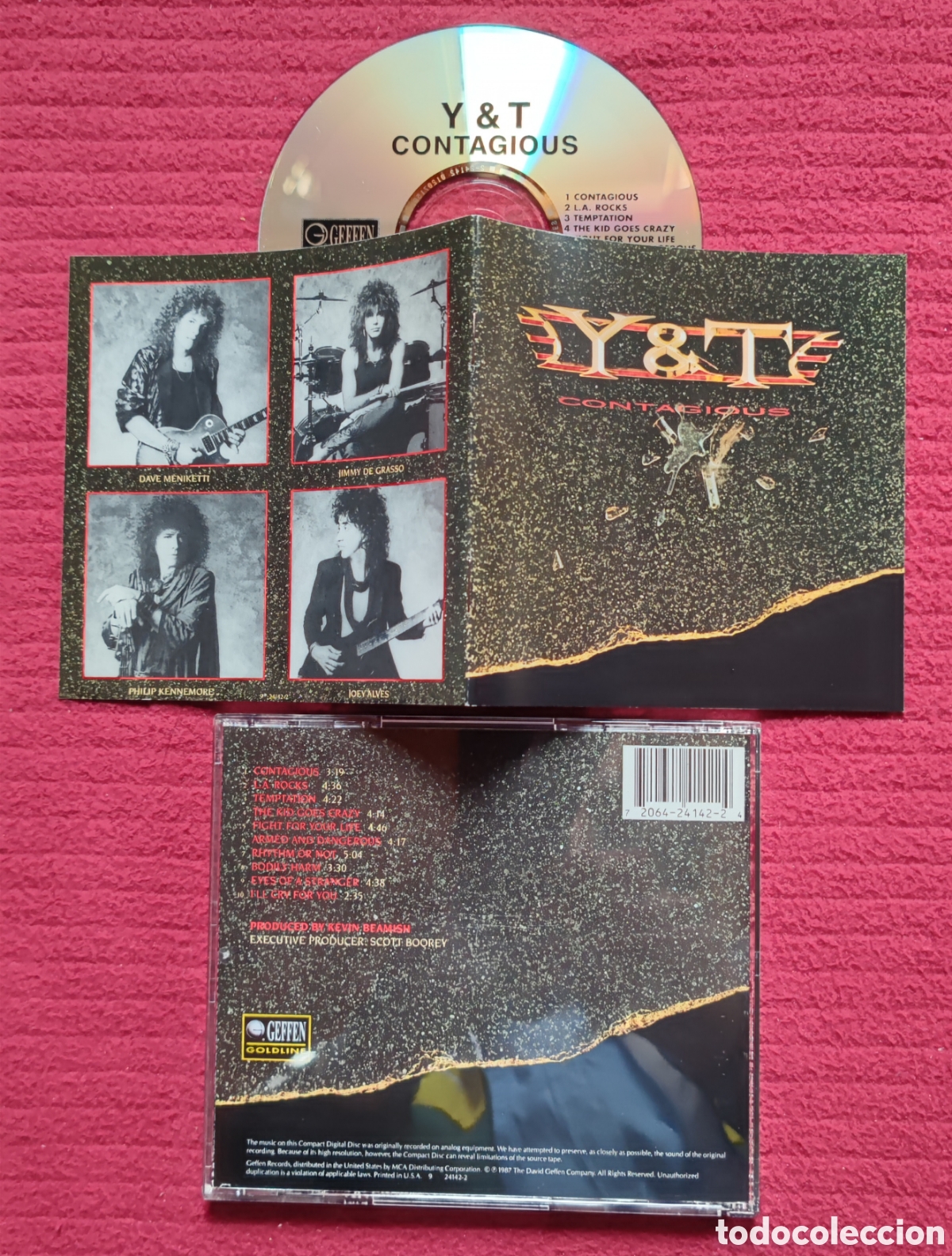 CDs de M&uacute;sica: Y&T: Contagious. Cd Edici&oacute;n Original 1987 GEFFEN Records. Raro.