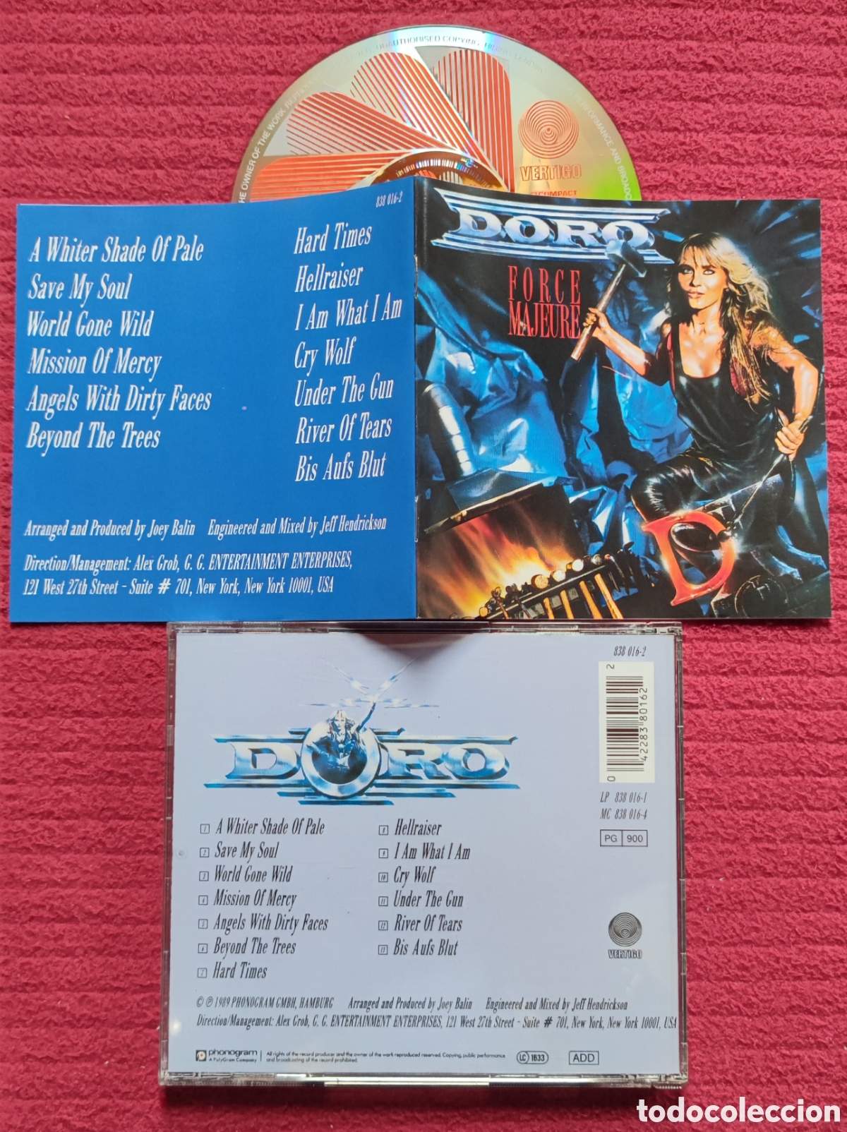 CDs de M&uacute;sica: DORO: Force Majeure. Cd Hard Aor, Edici&oacute;n Original 1989 Phonogram Records.