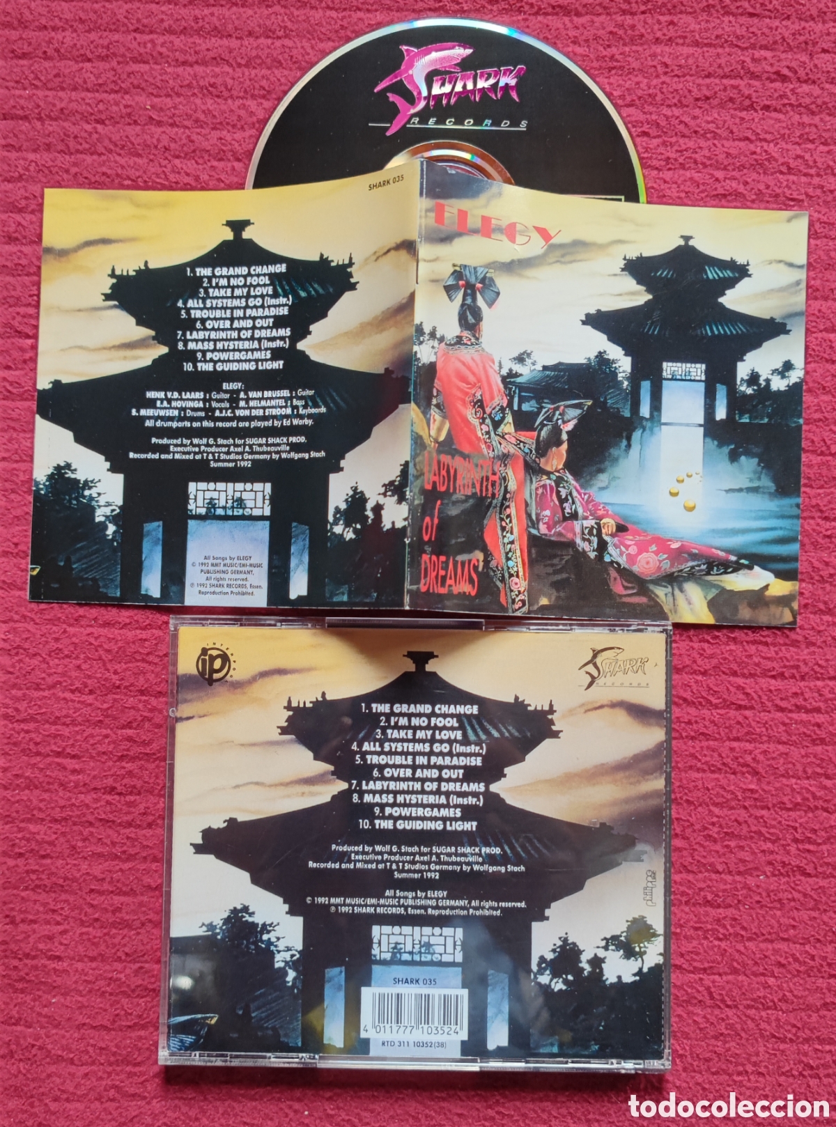 CDs de M&uacute;sica: ELEGY: Labyrinth Of Dreams. Cd Hard Aor, Edici&oacute;n Original 1992 SHARK Records. Muy raro en Cd.