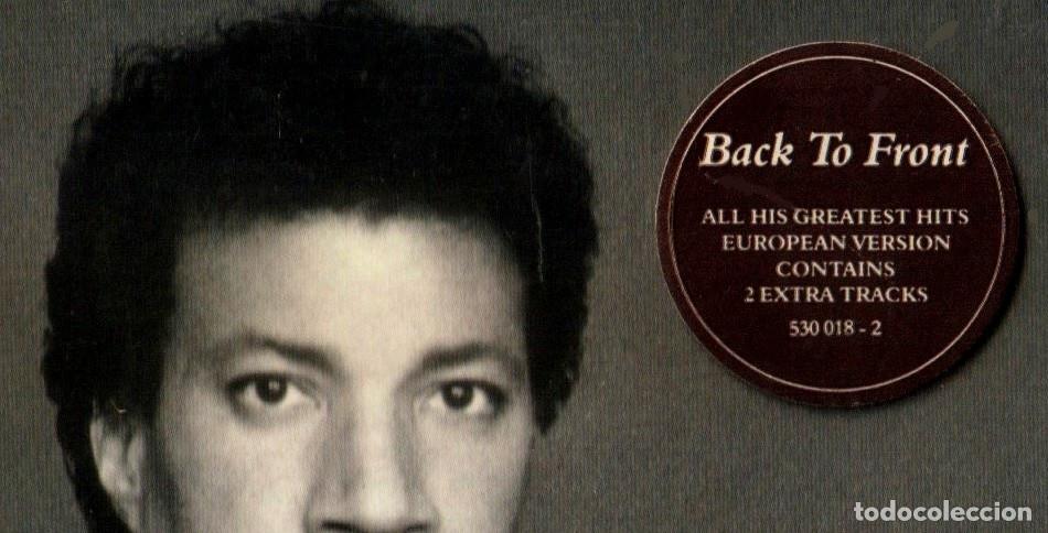 CDs de m&uacute;sica: LIONEL RICHIE. BACK TO FRONT. CD. - Foto 2