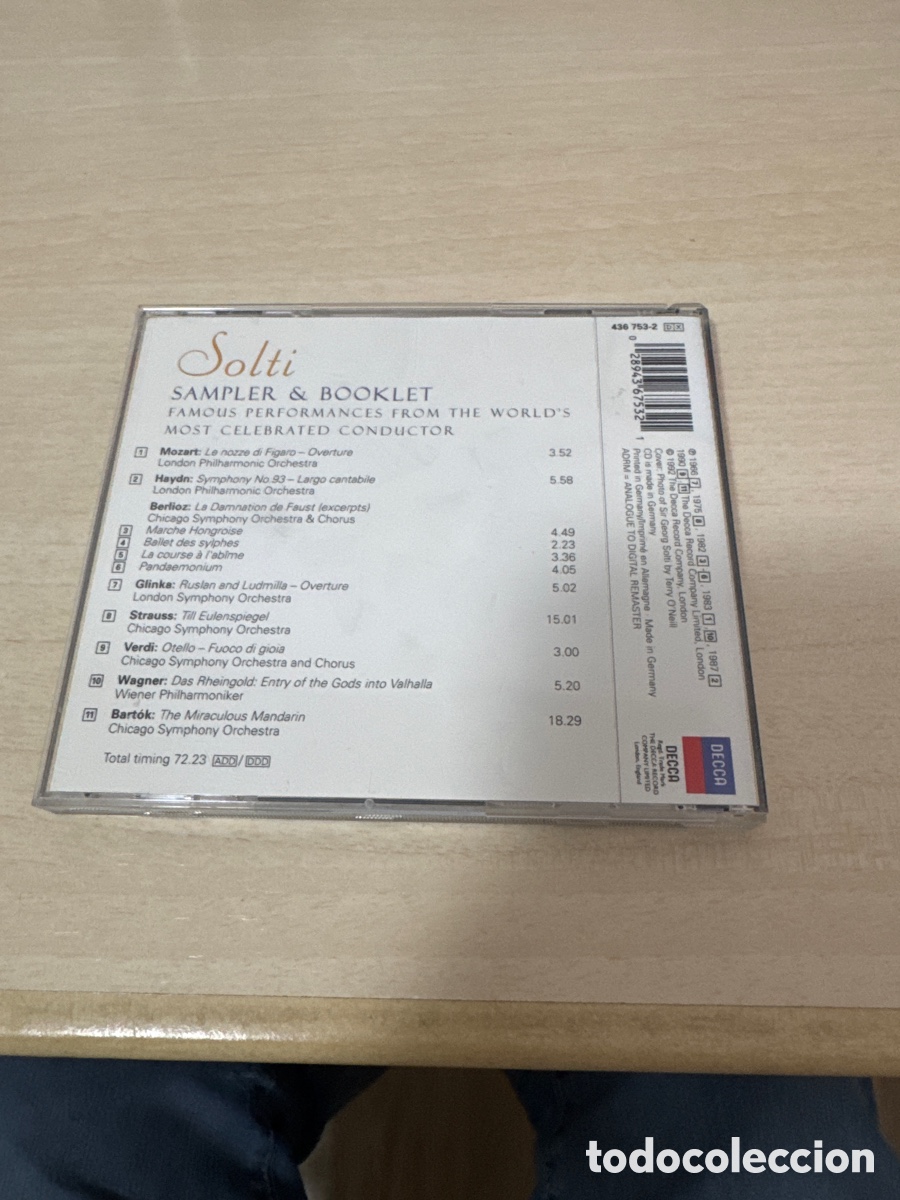 CDs de m&uacute;sica: CD SOLTI SAMPLER & BOOKLET 1992 - Foto 4