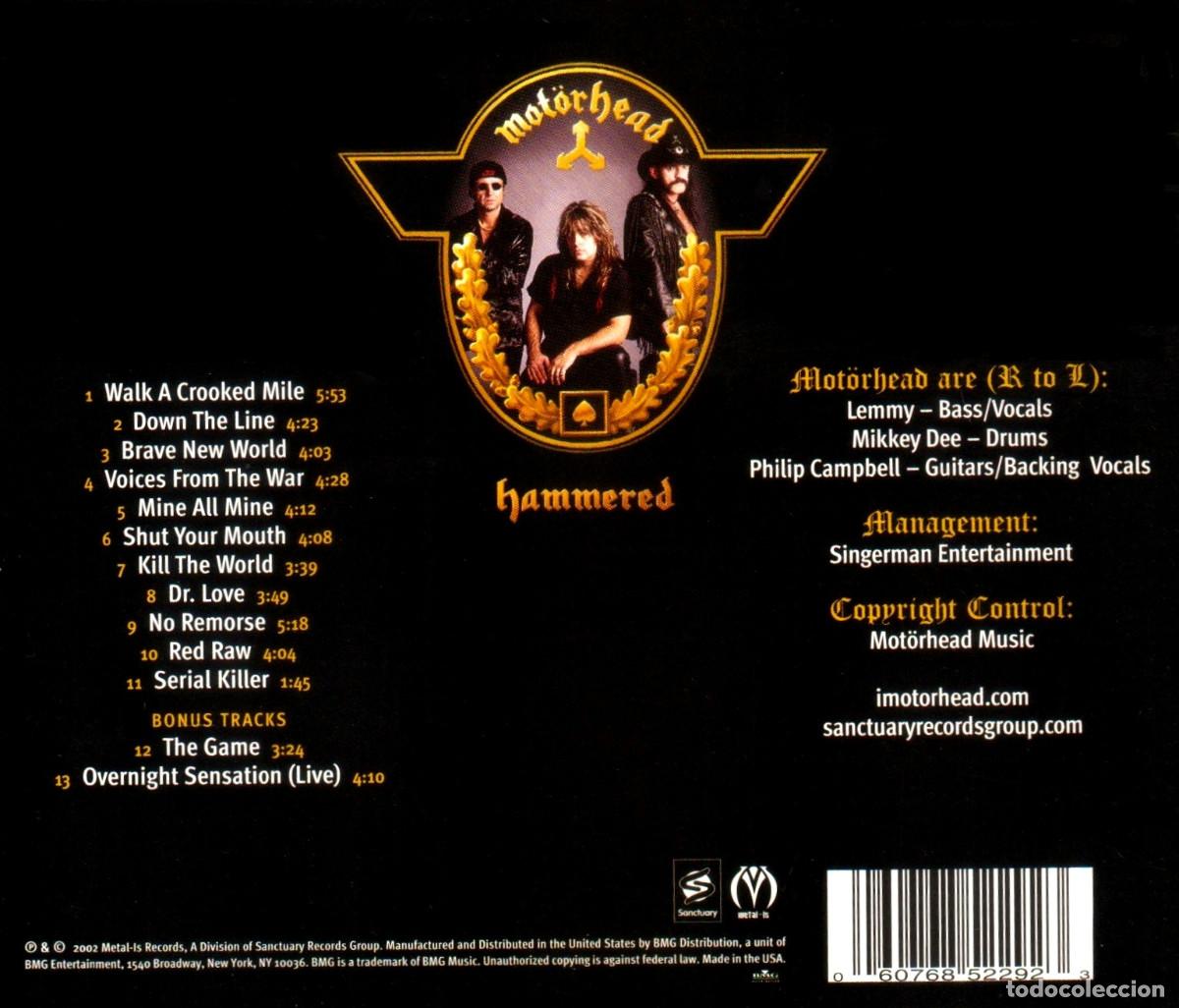 CDs de m&uacute;sica: MOTORHEAD. HAMMERED. CD. - Foto 2