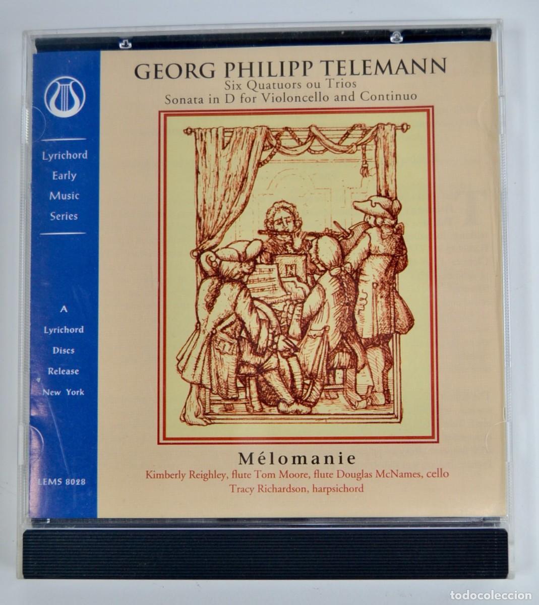 CDs de M&uacute;sica: Georg Philipp Telemann. &rdquo;M&eacute;lomanie&rdquo;. 1 cd. Lyrichord Early Music Series. Buen estado. M&uacute;sica Barroca