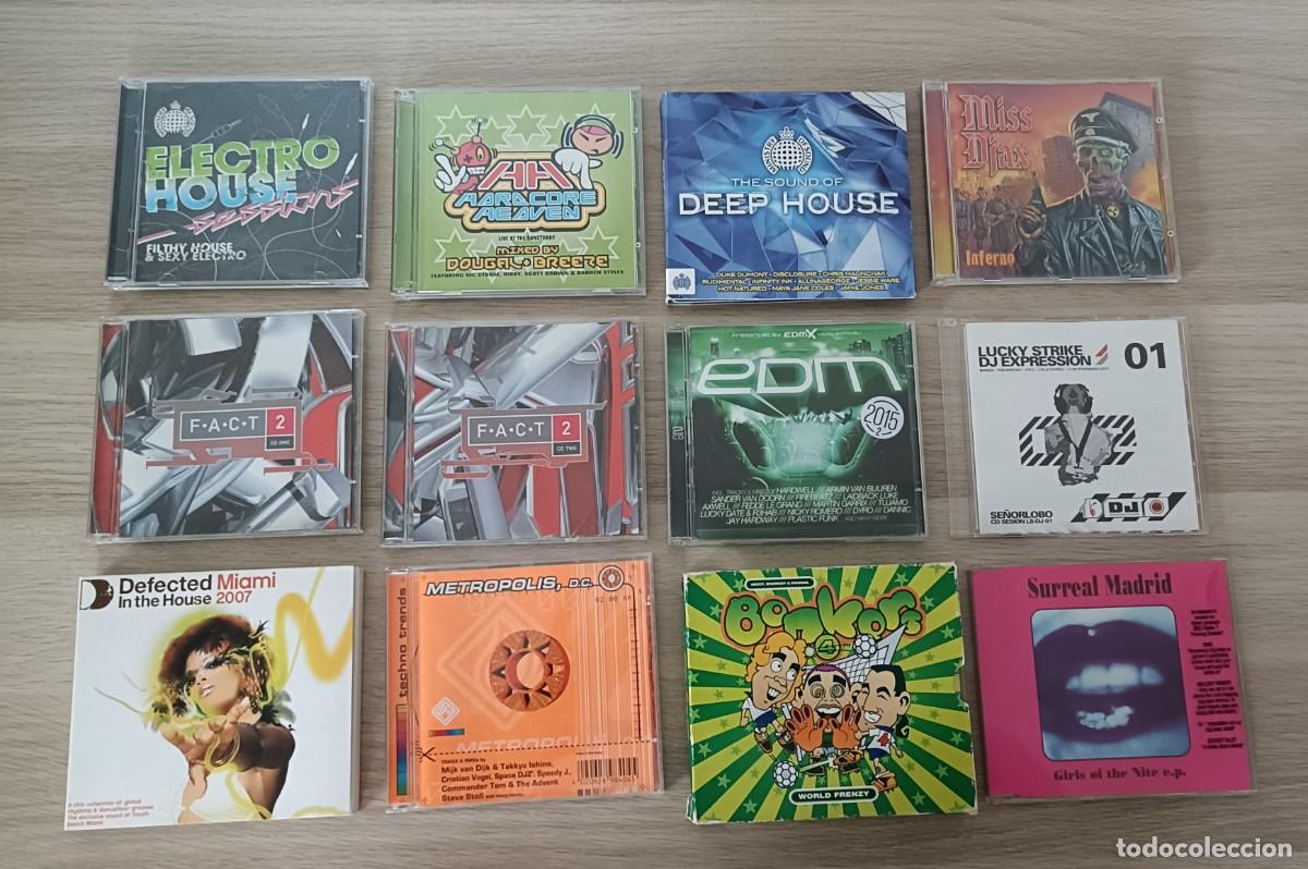 CDs de M&uacute;sica: Lote x 12 CD M&uacute;sica Electr&oacute;nica, House, Techno, Carl Cox, EDM, Surreal Madrid, Defected Miami etc
