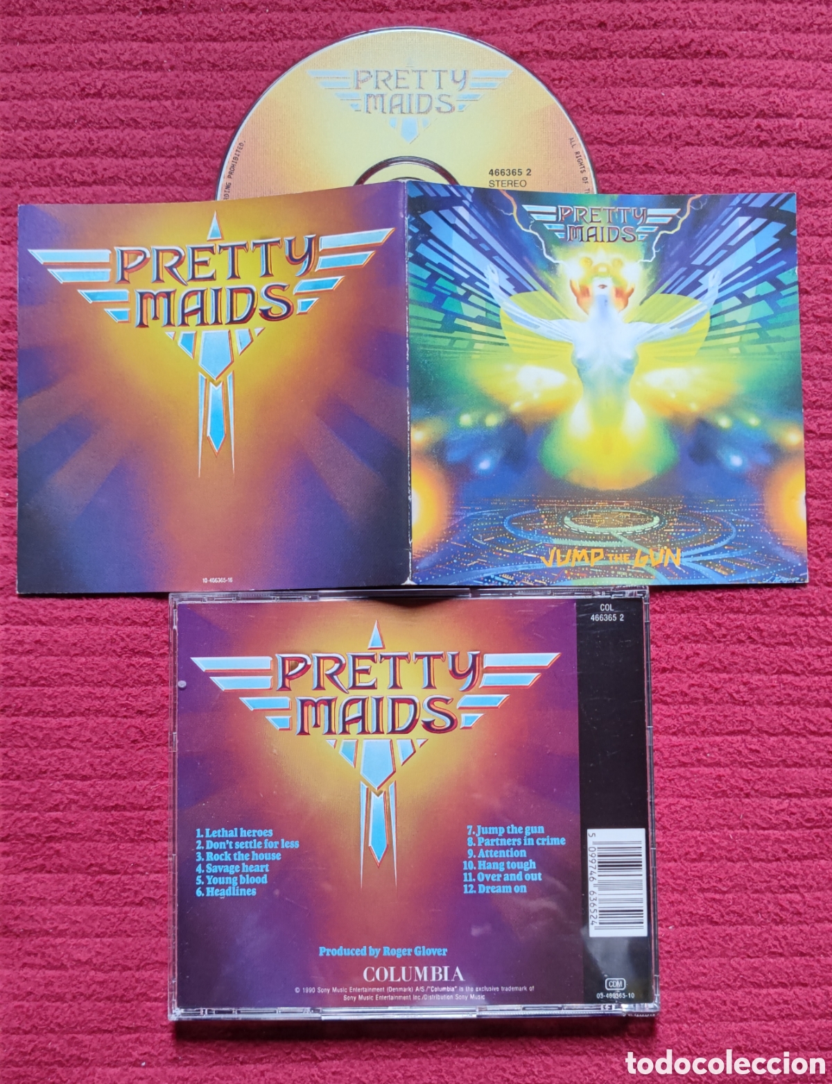CDs de M&uacute;sica: PRETTY MAIDS: Jump The Gun. Cd Hard Aor, Edici&oacute;n Original 1990 COLUMBIA. Produced by Roger Glover.
