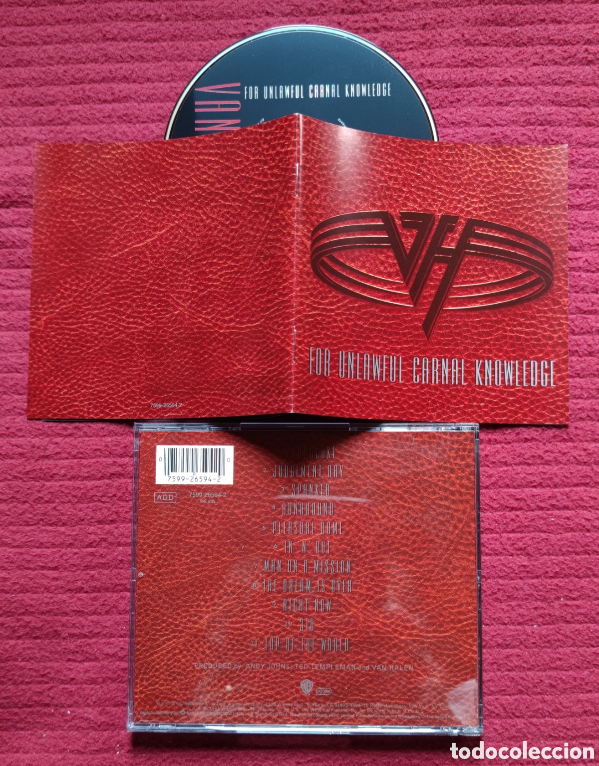 CDs de M&uacute;sica: VAN HALEN: For Unlawful Carnal Knowledge. Cd Edici&oacute;n Original 1991 Warner Bros Records.