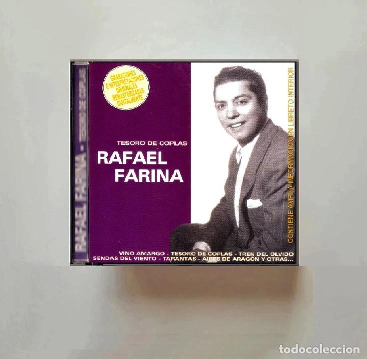 CDs de M&uacute;sica: RAFAEL FARINA. TESORO DE COPLAS. CANCIONES INTERPRETACIONES ORIGINALES REMASTERIZADAS. CD.