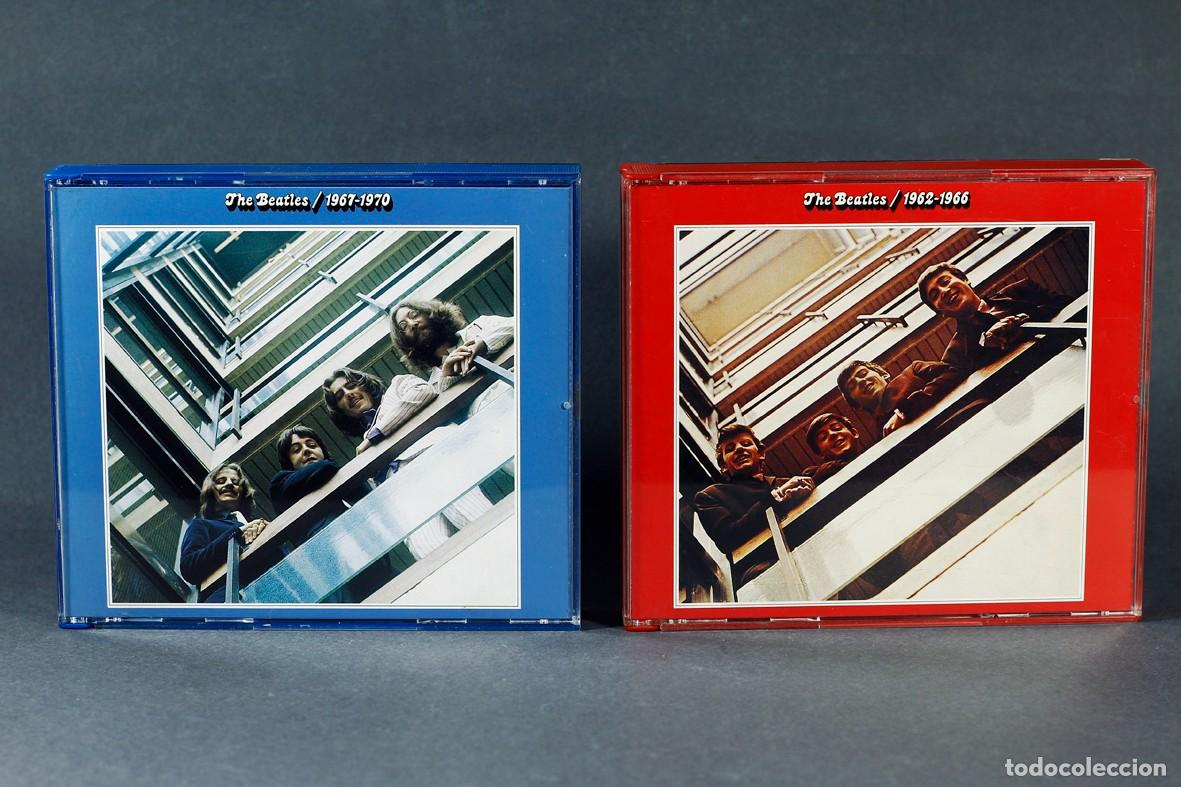 CDs de M&uacute;sica: THE BEATLES, 2 BOX x 2 CDs ORIGINALES ROJO (1962 - 1966) AZUL (1967 - 1970). COMO NUEVOS.