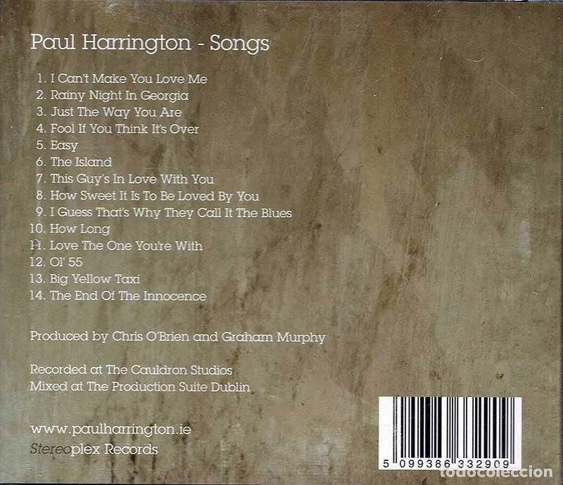 CDs de m&uacute;sica: Paul Harrington - Songs. CD (precintado) - Foto 2