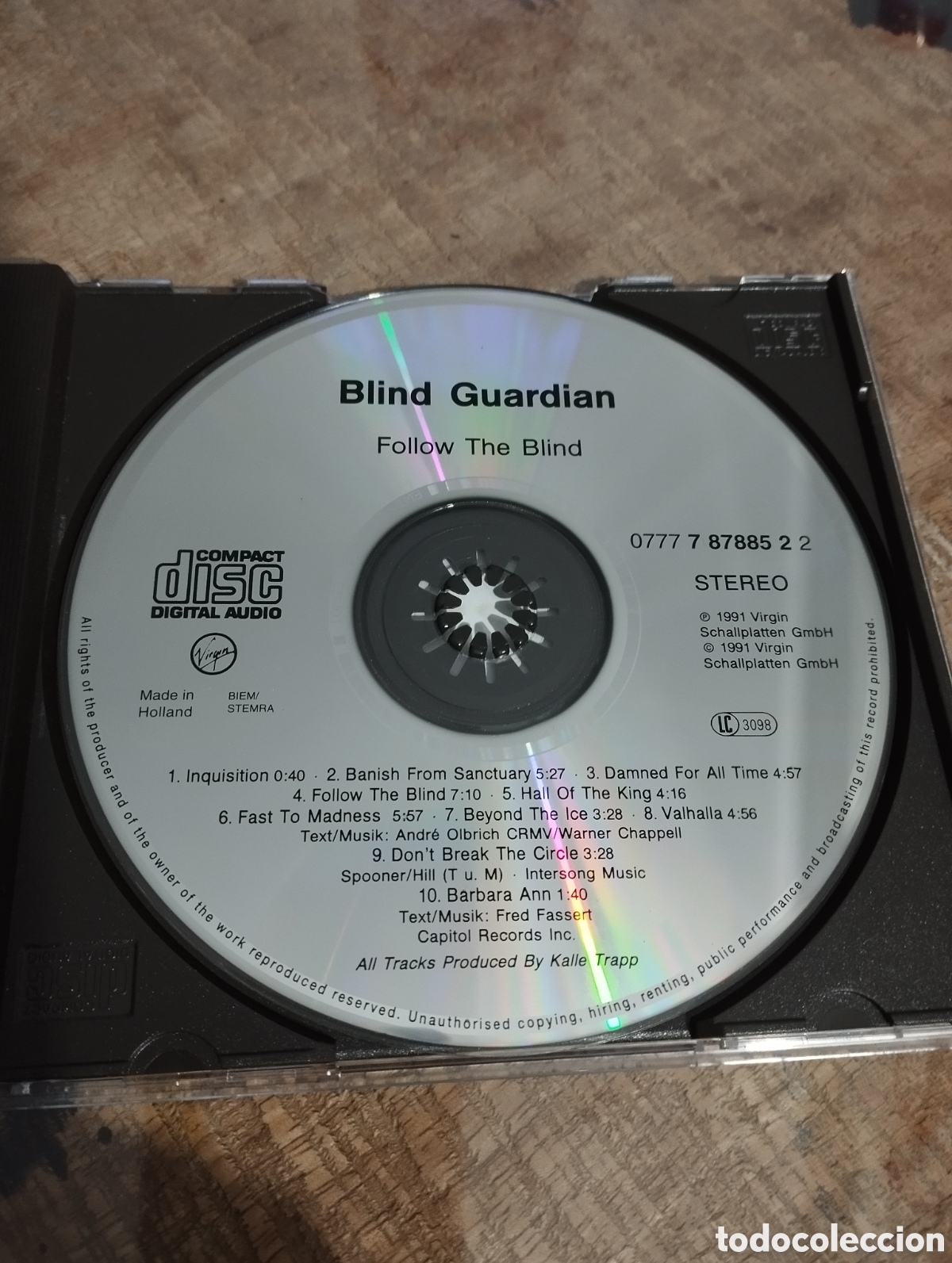 CDs de m&uacute;sica: Cd Blind guardian t&iacute;tulo Follow the Blind&rdquo;, - Foto 2