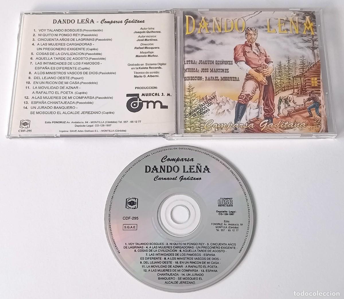CDs de m&uacute;sica: CARNAVAL DE CADIZ 1997 - COMPARSA DANDO LE&Ntilde;A - Foto 2