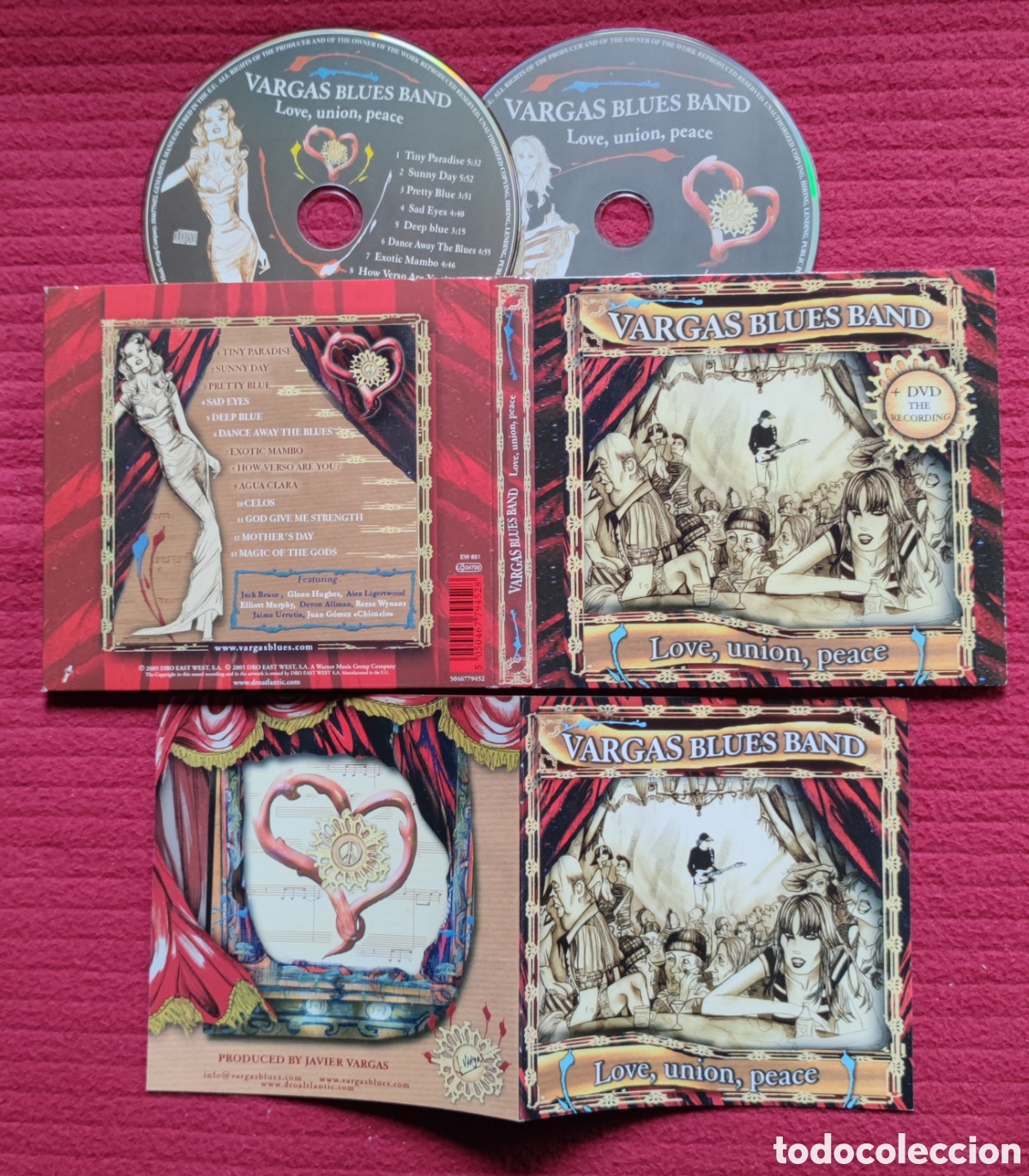 CDs de M&uacute;sica: VARGAS BLUES BAND: Love,union, peace. De Luxe Edition Cd+Dvd. 2005 DRO. Jack Bruce, Glenn Hughes,etc