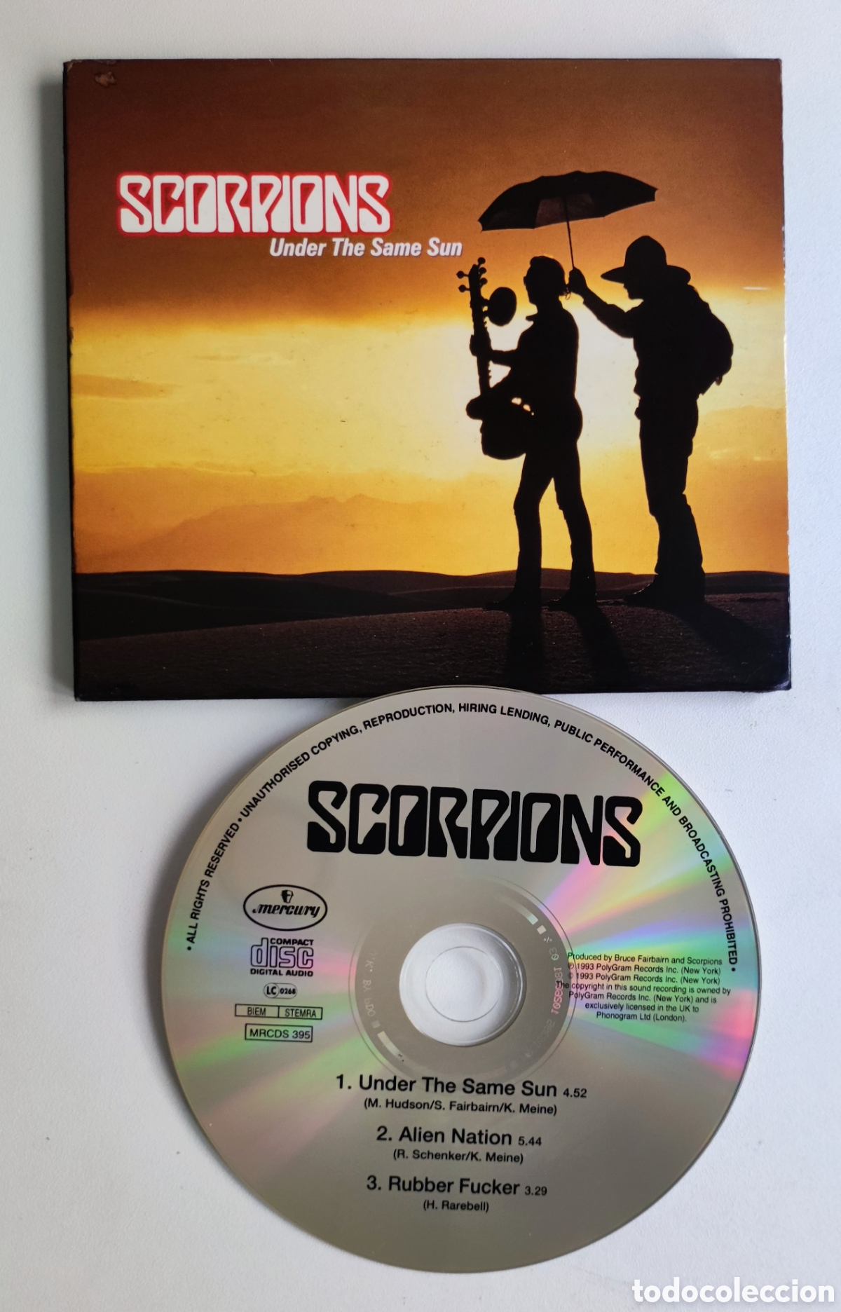 CDs de M&uacute;sica: RARO CD 3 TRACKS - SCORPIONS / UNDER THE SAME SUN - 1993 POLYGRAM RECORDS (NEW YORK)