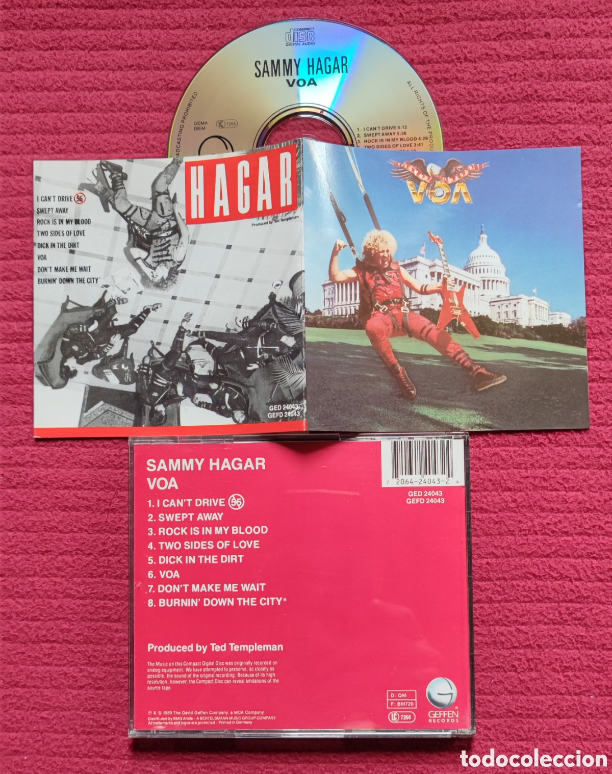 CDs de M&uacute;sica: SAMMY HAGAR: Voa. Cd Hard Aor, Edici&oacute;n Original 1989 GEFFEN Records. Muy raro en Cd.